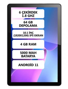 Lenovo Tab M10 (3rd Gen) 4gb 64 GB Depolama 10,1" Wuxga Tablet - ZAAG0003TR