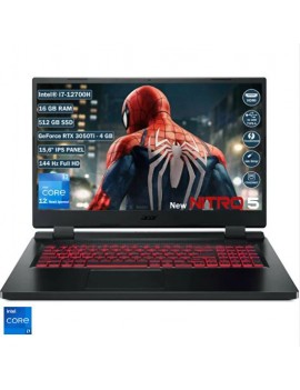 Acer Nitro 5 AN515-58 İntel Core i7 12700H 16 GB 512 GB SSD RTX 3050TI - 4 GB Freedos 15.6" FHD IPS Taşınabilir Bilgisayar NH.QFLEY.003