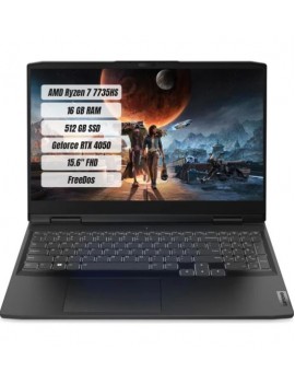 Lenovo Ideapad Gaming 3 AMD Ryzen 7 7735HS 16GB 512GB SSD RTX4050 Freedos 15.6" FHD Taşınabilir Bilgisayar 82SB00P4TR